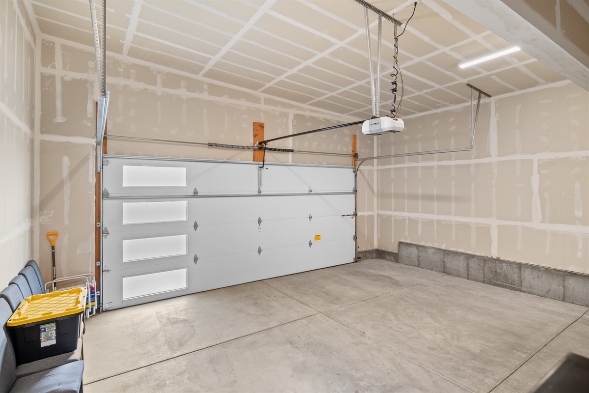 Spacious two-car garage with easy access to the main entry.