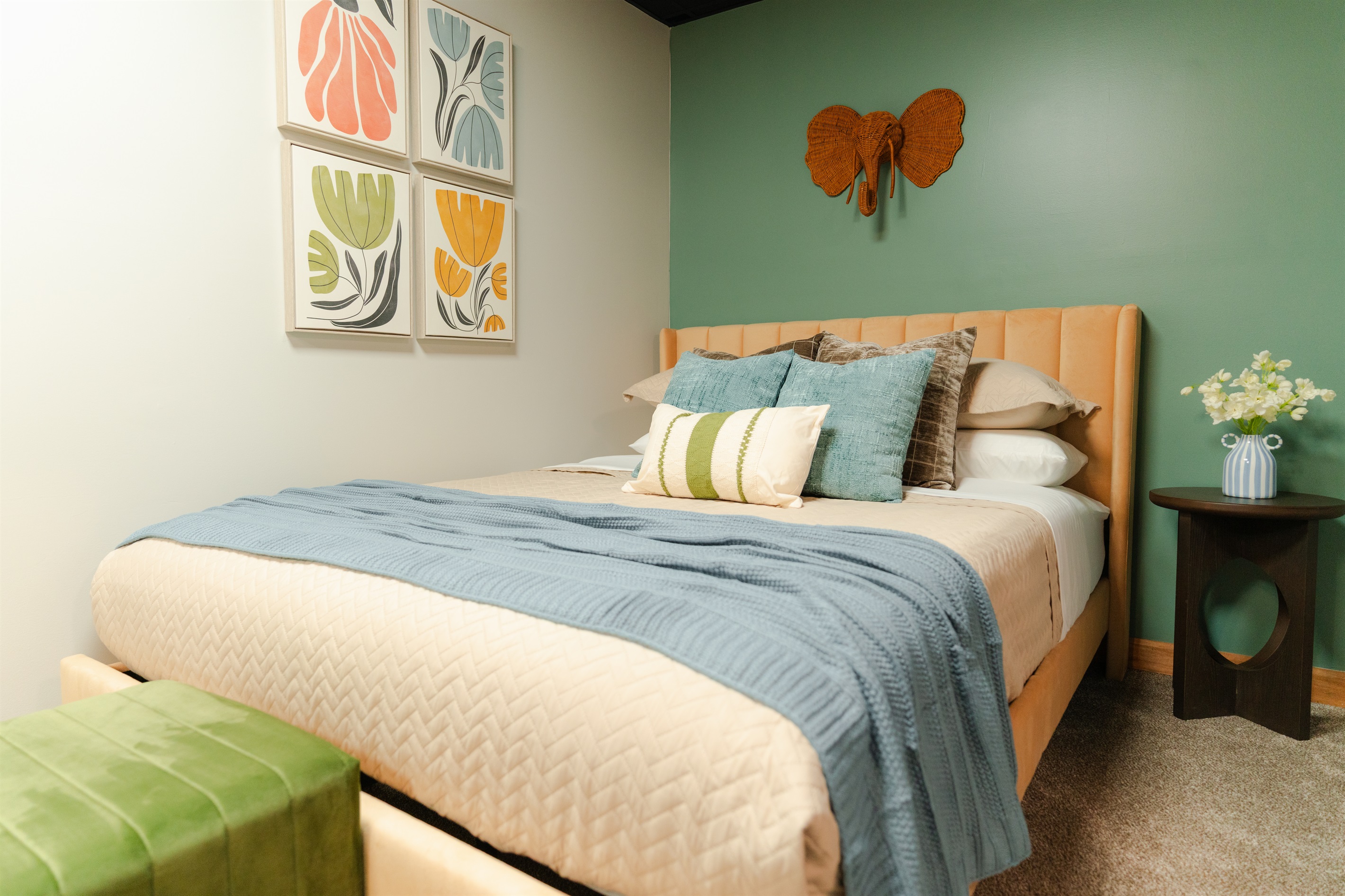 This room provides a comfortable space to relax at the end of the day.