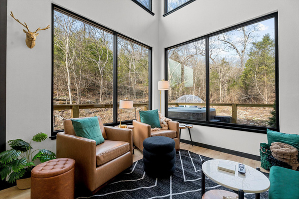 Enjoy morning coffee with nature views always in sight
