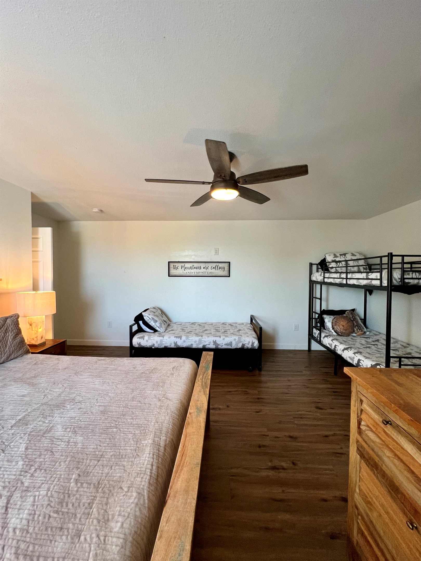 Bedroom 5 - King Bed, trundle bed (2 twins), and bunk bed (2 twins)