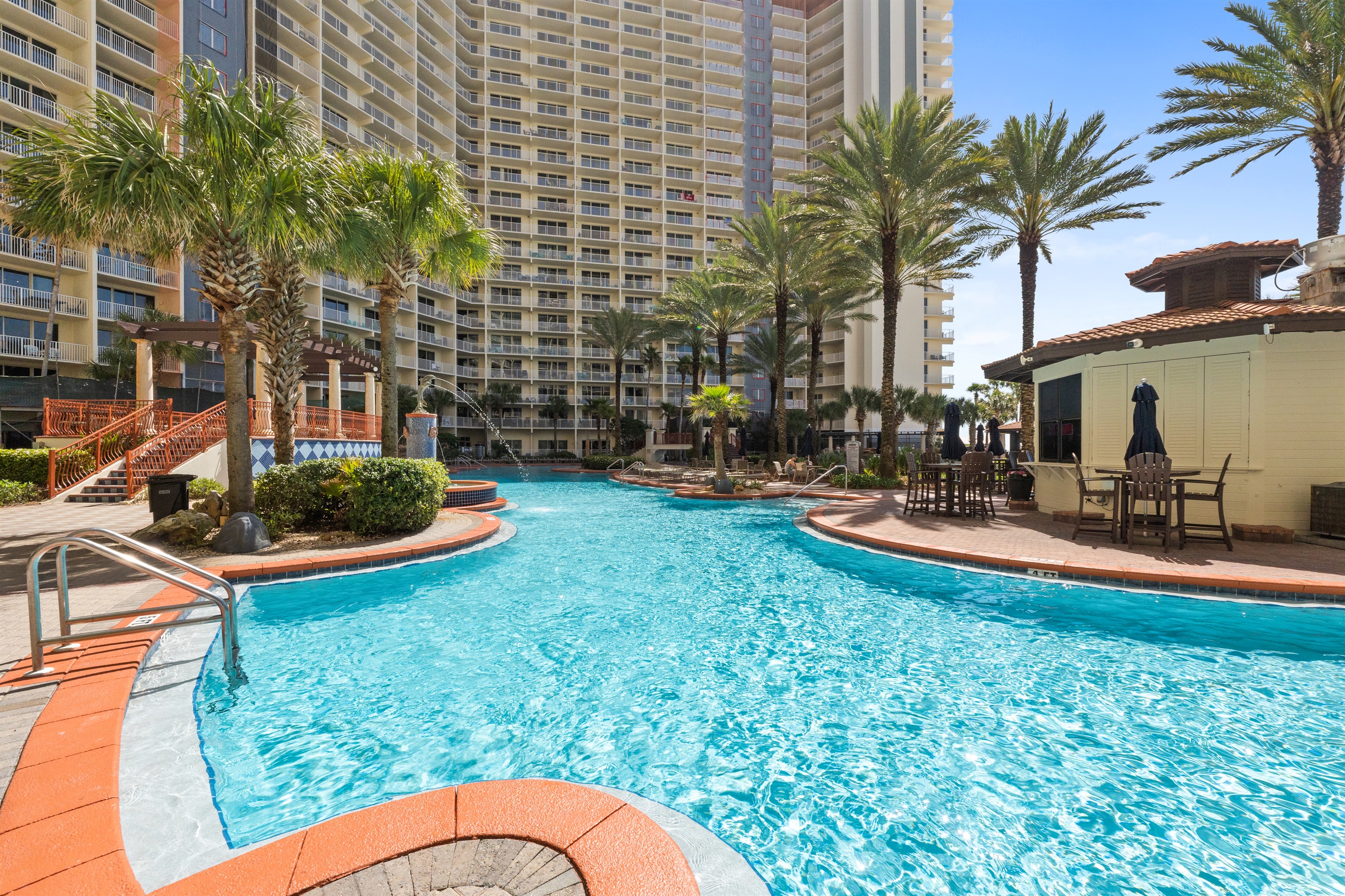 Plenty of room to swim and wade in this huge pool.