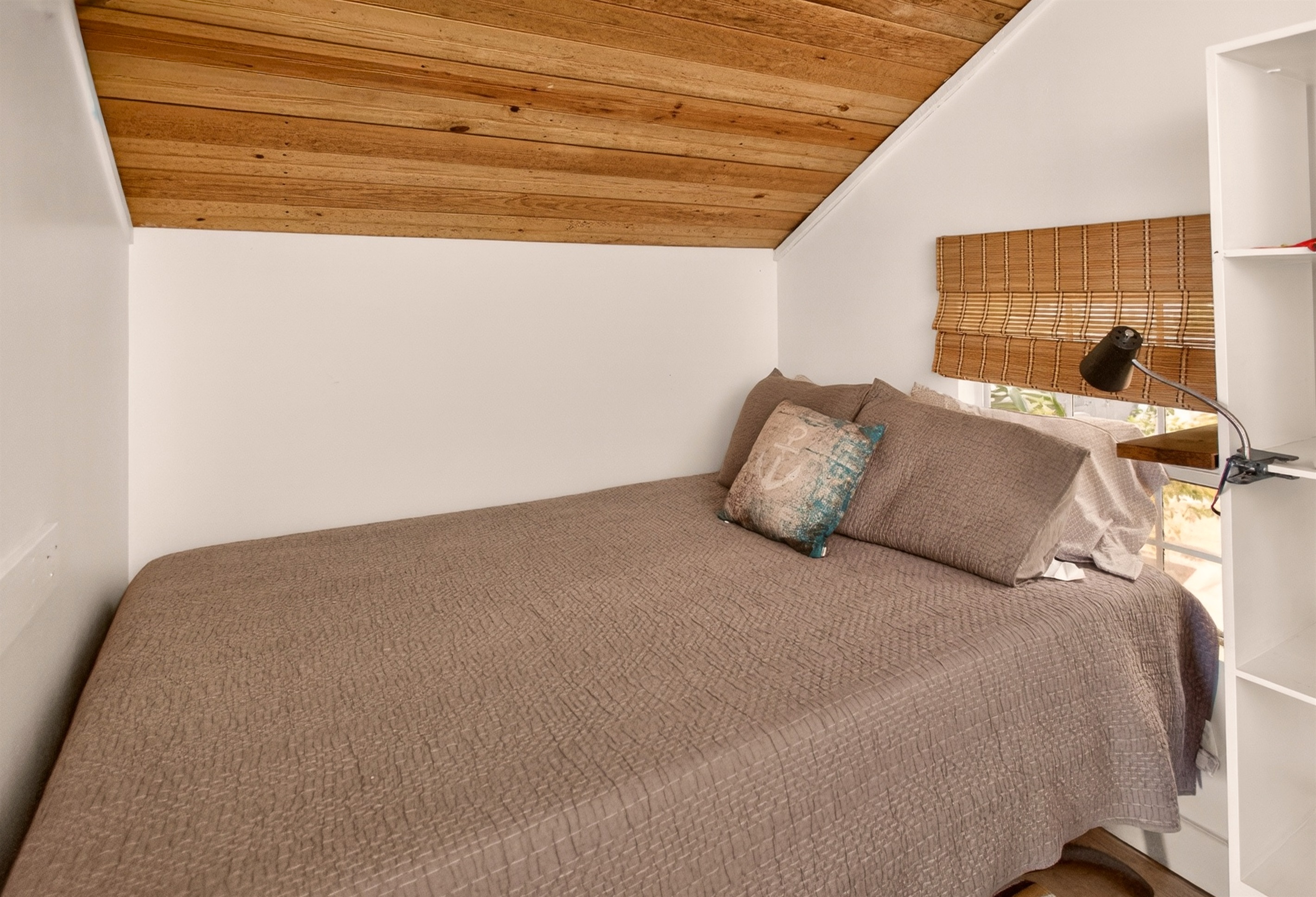 Master suite walled queen bed sleeping area