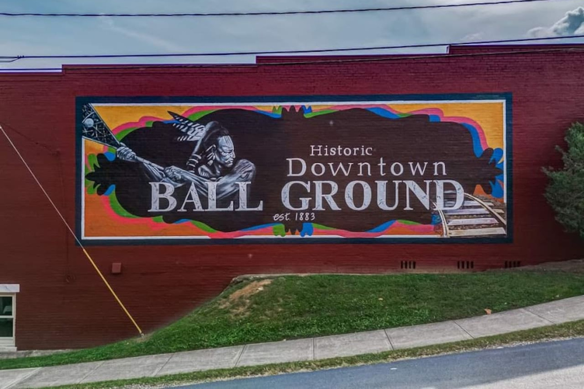 Downtown Ball Ground is a quant walkable area with shops and eateries