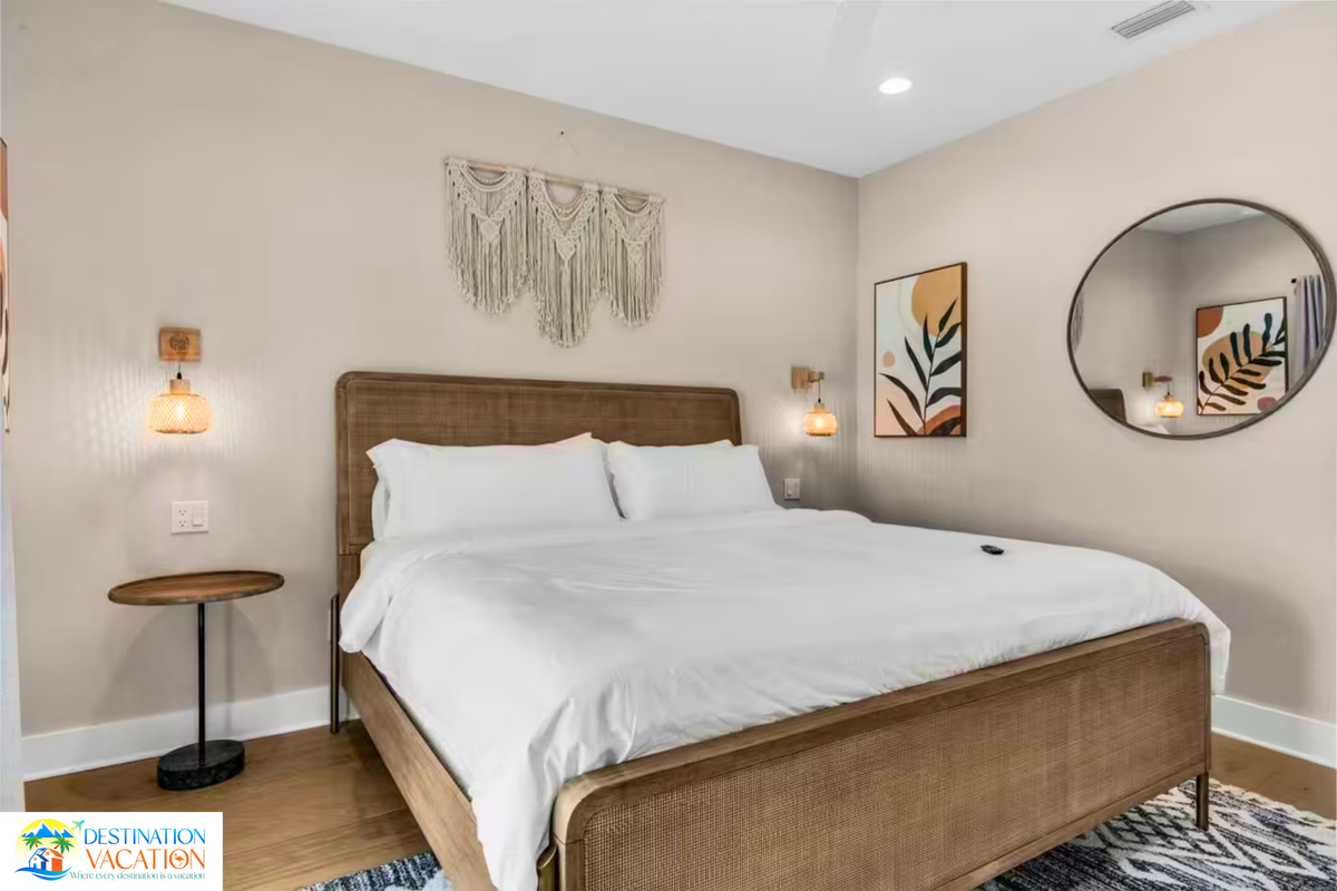 Thoughtful details transform this bedroom into a sanctuary.