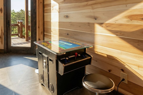 Enjoy some classic arcade fun with this game table, great for kids and adults alike!