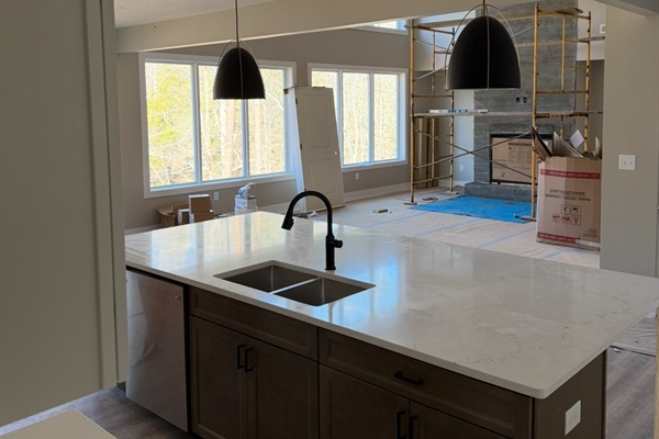 Kitchen construction progress – Wild Blue Reserve scheduled to open May 2026