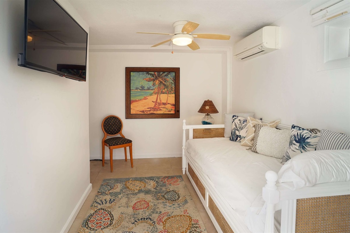 The Mango room is located on the side of the house with a separate entrance