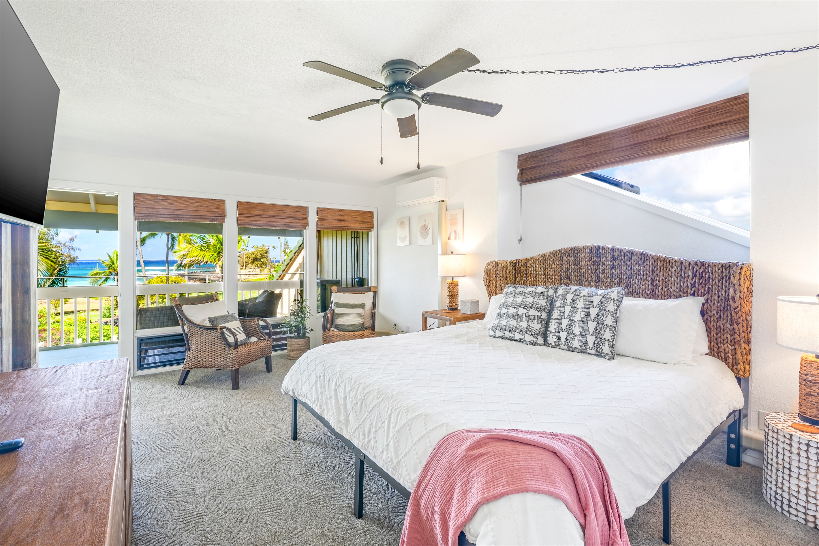 Fall asleep to the sound of waves from the master bedroom