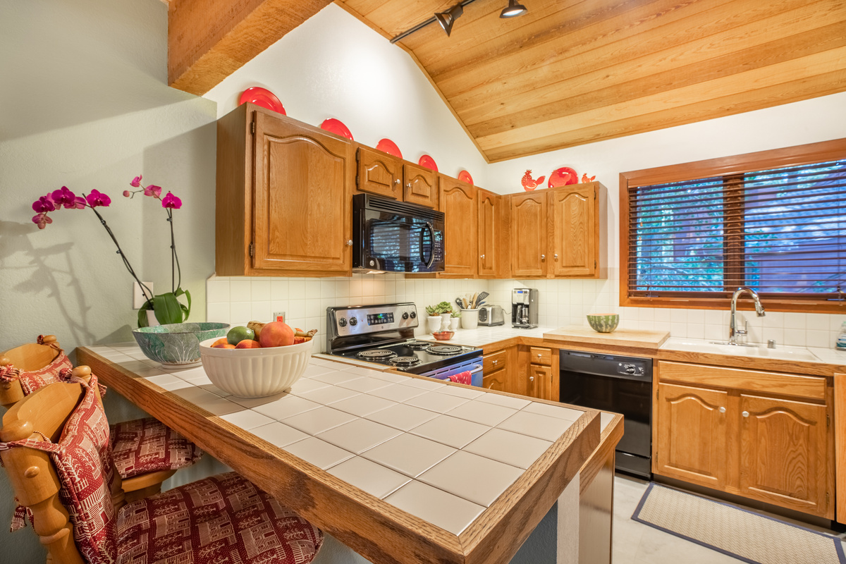 Bright kitchen and generous counter space.