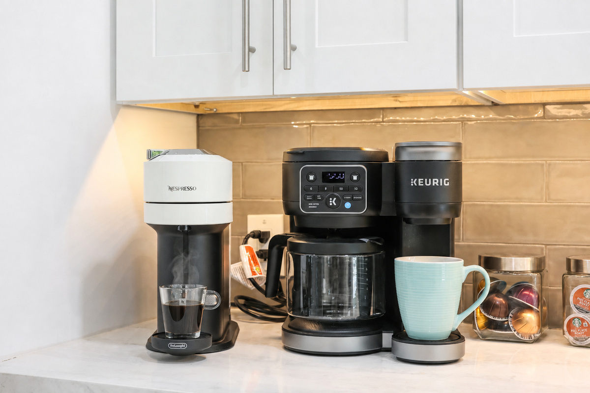Start the morning your way with both Nespresso and Keurig options set up in the kitchen for easy coffee before the beach or pool.
