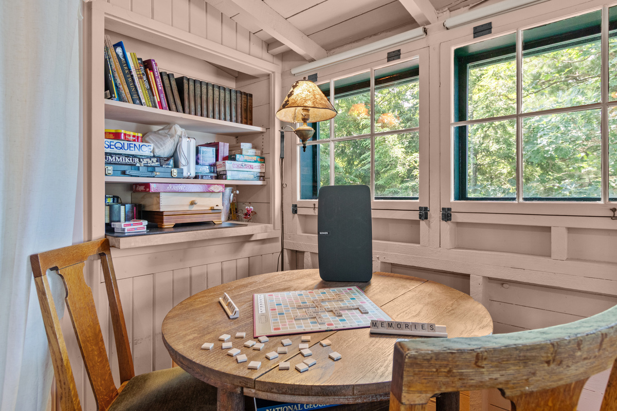 A cozy corner for connection. Challenge each other to Scrabble, break out a deck of cards, or simply enjoy a quiet moment together.
