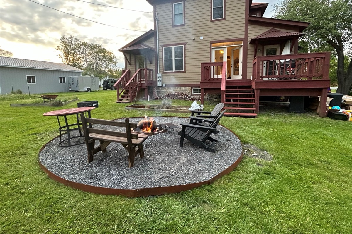 Shared Fire pit and charcoal grill 