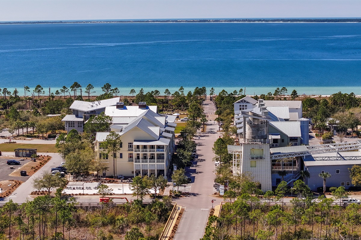 Windmark town center just a few minute walk from the home. Includes dining, resort style pool, ice cream shop, candy shop, beach access and more!
