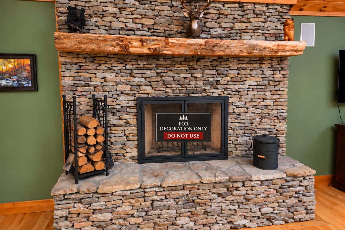 Rustic Fireplace Decoration