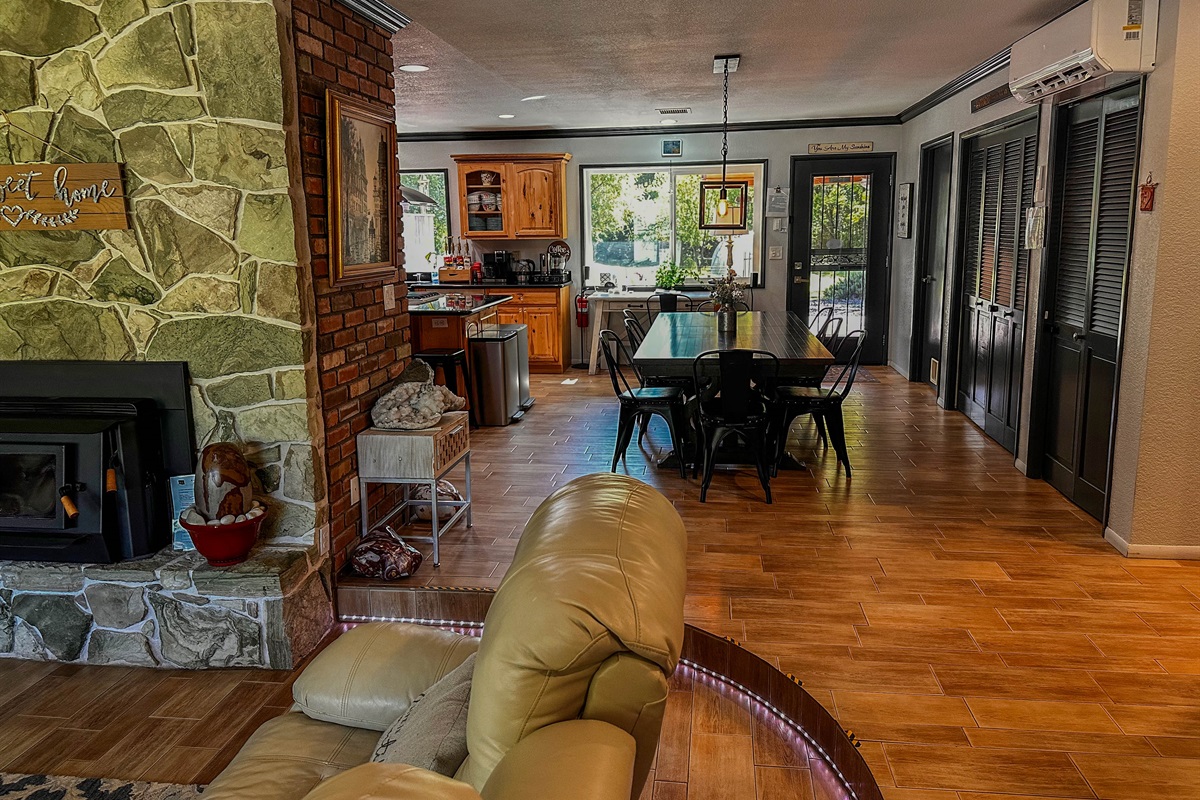 Living Room - open concept to Dining and Kitchen