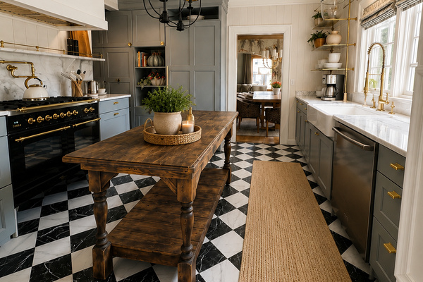 This spacious gourmet kitchen is designed for cooking, gathering, and making memories. Featuring a large prep island, premium appliances, generous counter space.