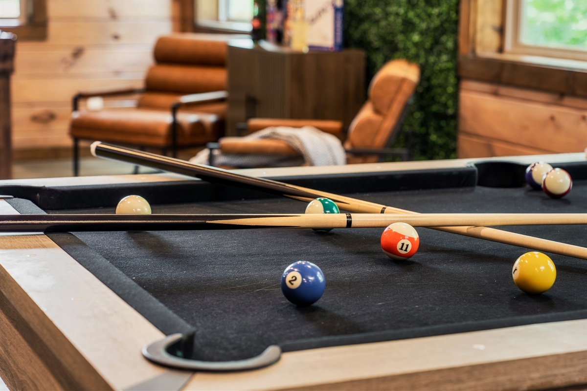 Game room with pool table