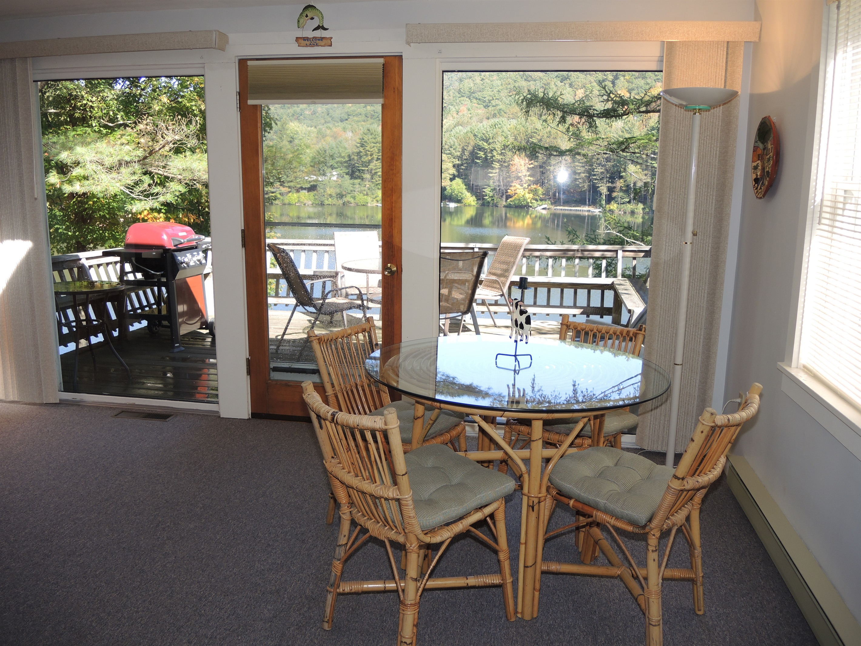 Dining area with lake view