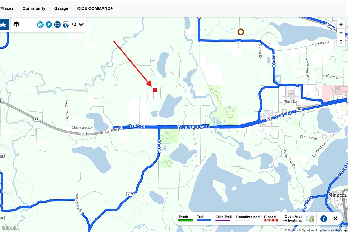 Snowmobile Trail Map