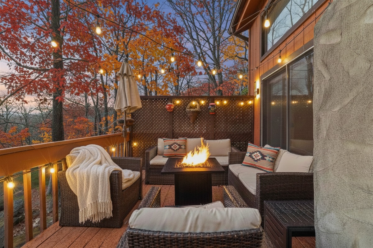 The perfect spot to sit back, relax and enjoy the view of the pocono mountains