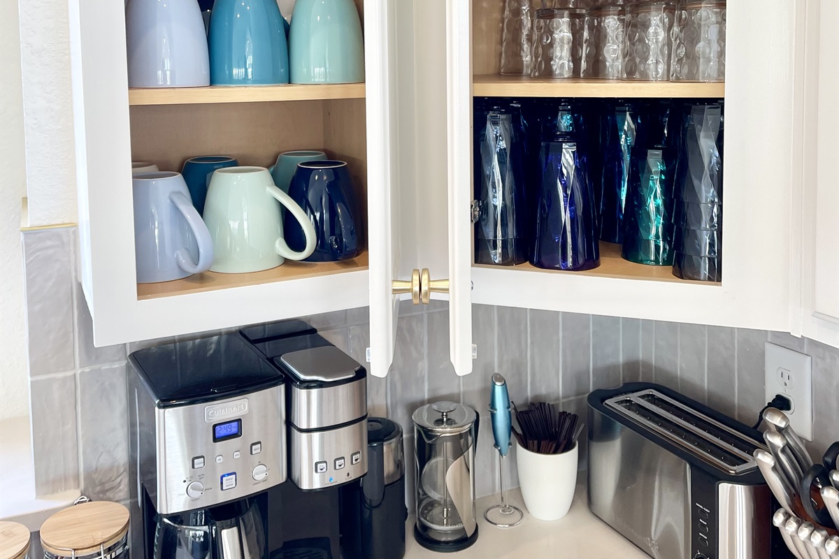 Well stocked kitchen and organized