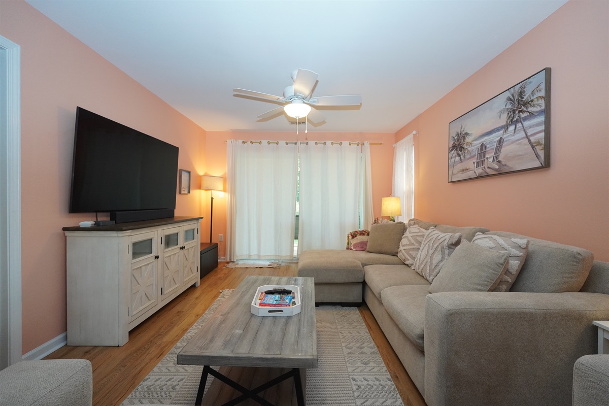 Light-Dimming Curtains in Living Room