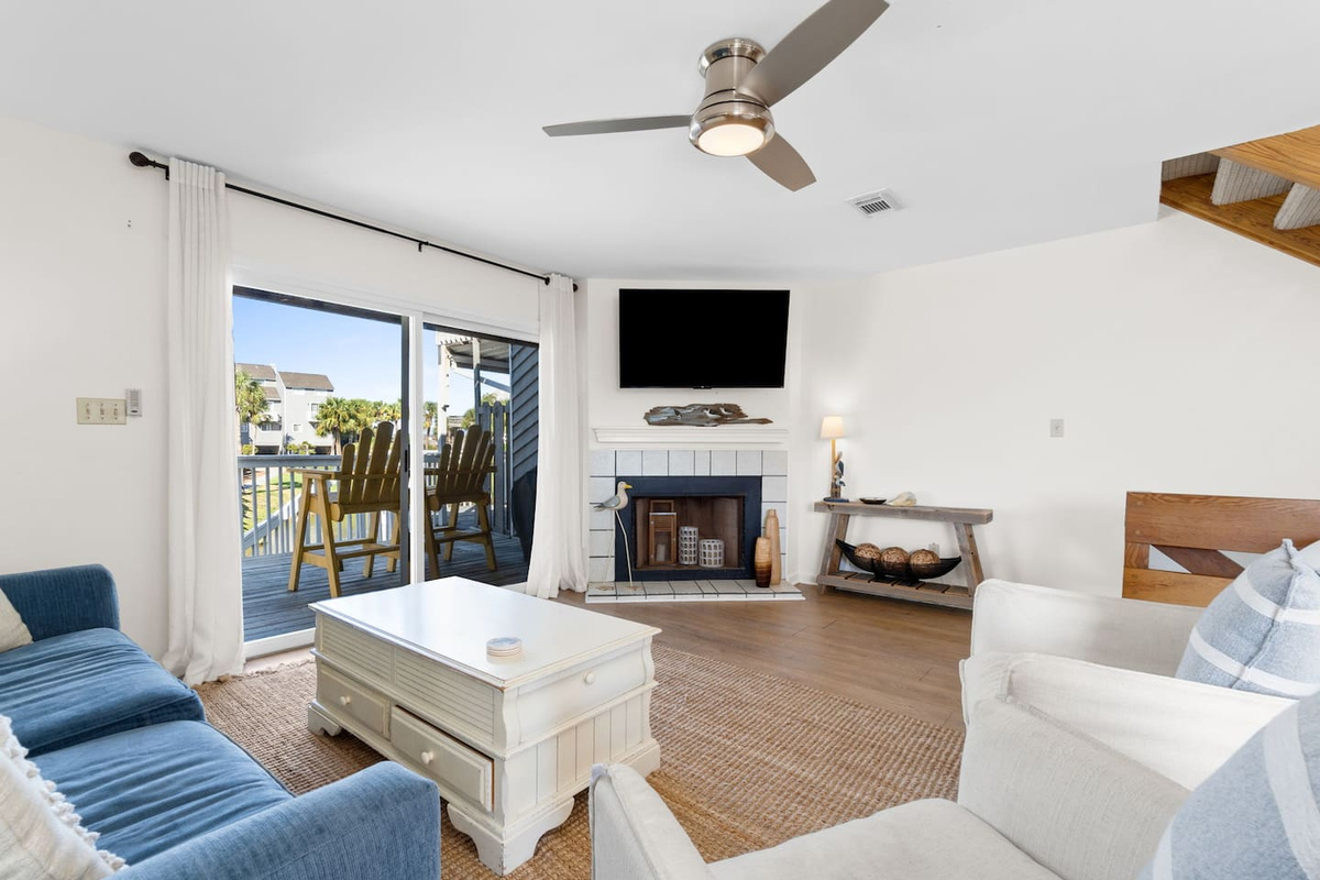 Spread out and settle in &mdash; the main living area is brighter and bigger than it looks in the photos.	