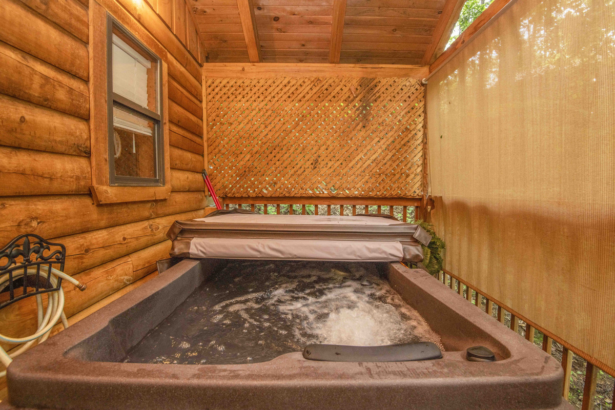 Hot tub on back deck
