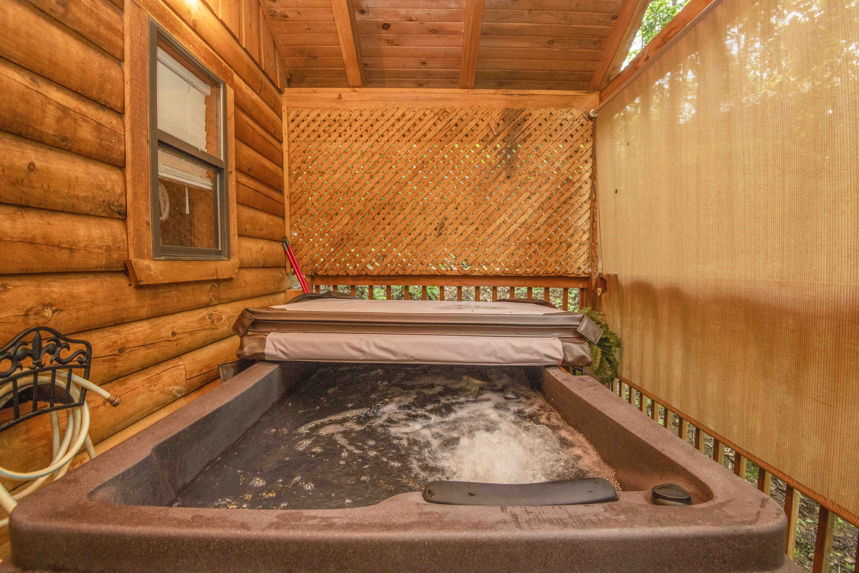 Hot tub on back deck