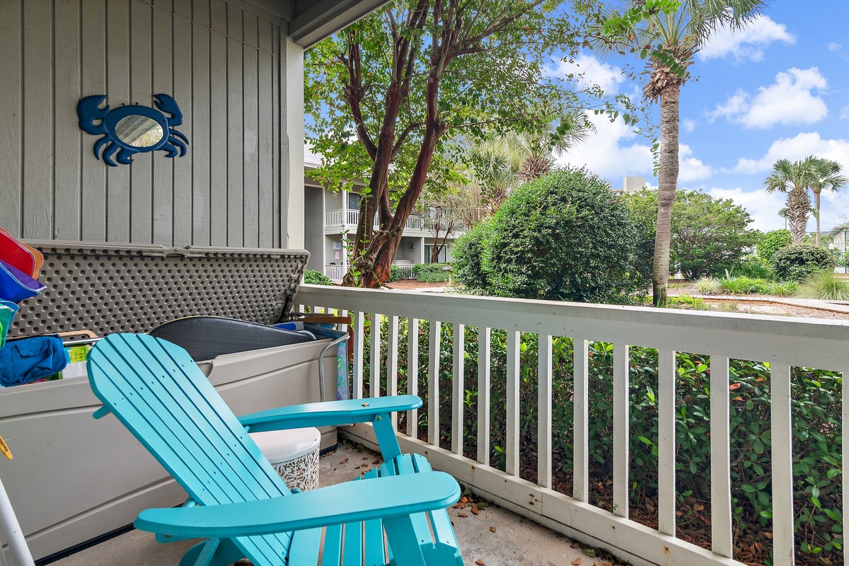Your porch, with the beach gear right there
