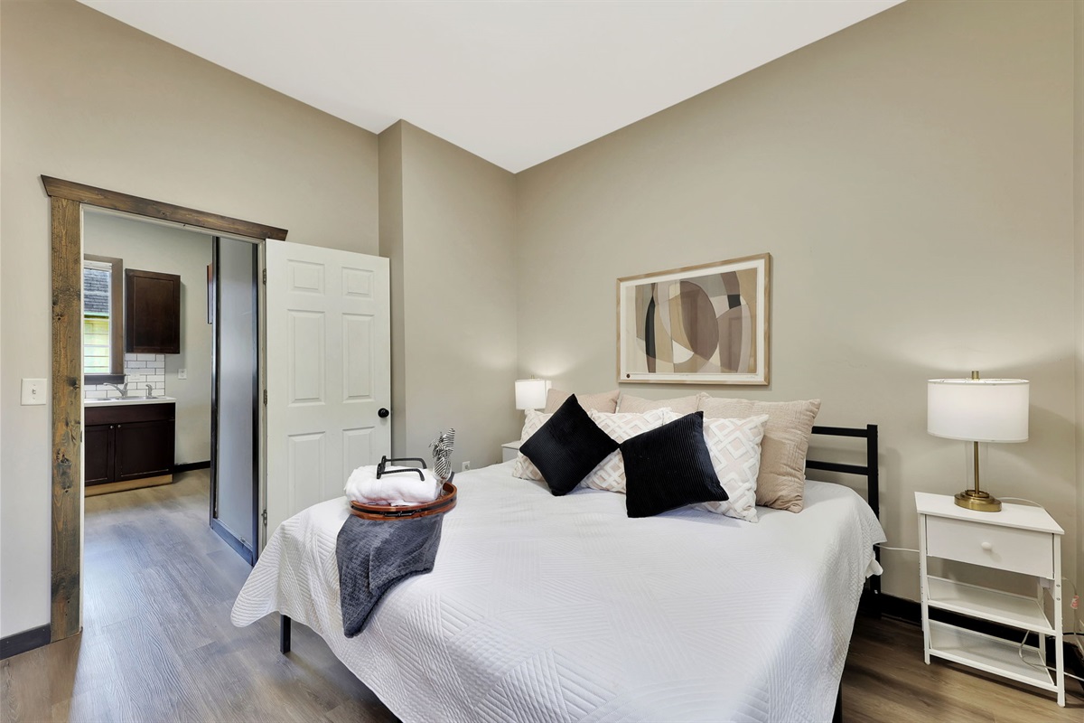 Master Suite includes black out curtains for sleeping in.