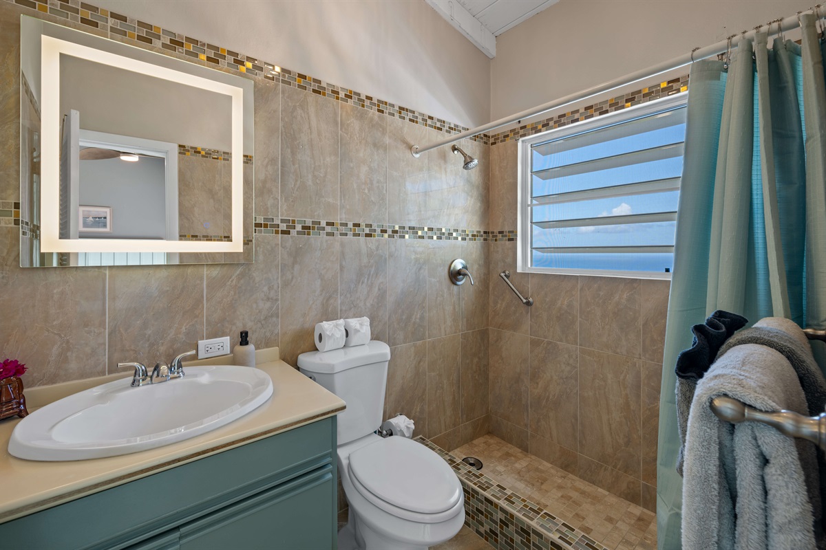 Primary, full bathroom