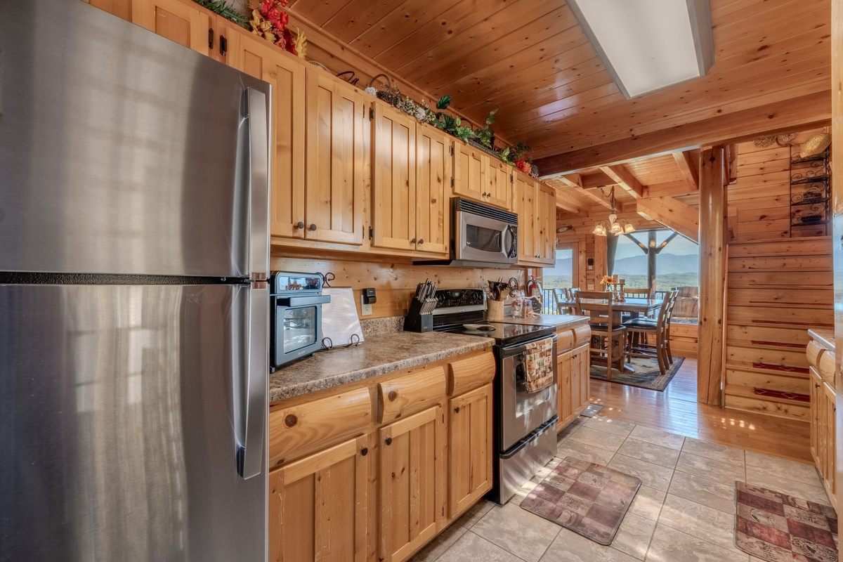 stainless steel appliances in kitchen