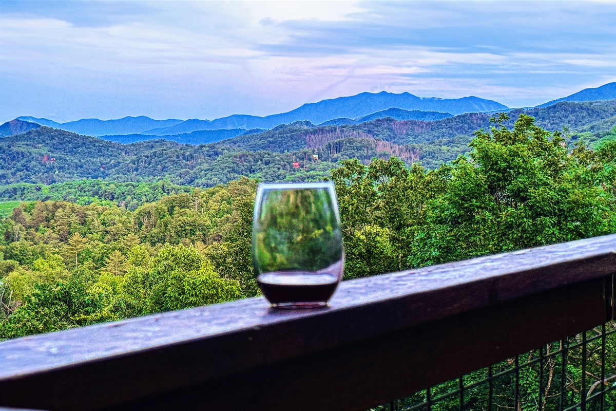 Grab your favorite beverage and make sure to catch the incredible sunsets over Mt. Leconte!