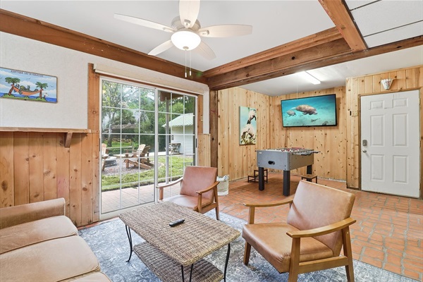 Game room - Ground level doors to the backyard