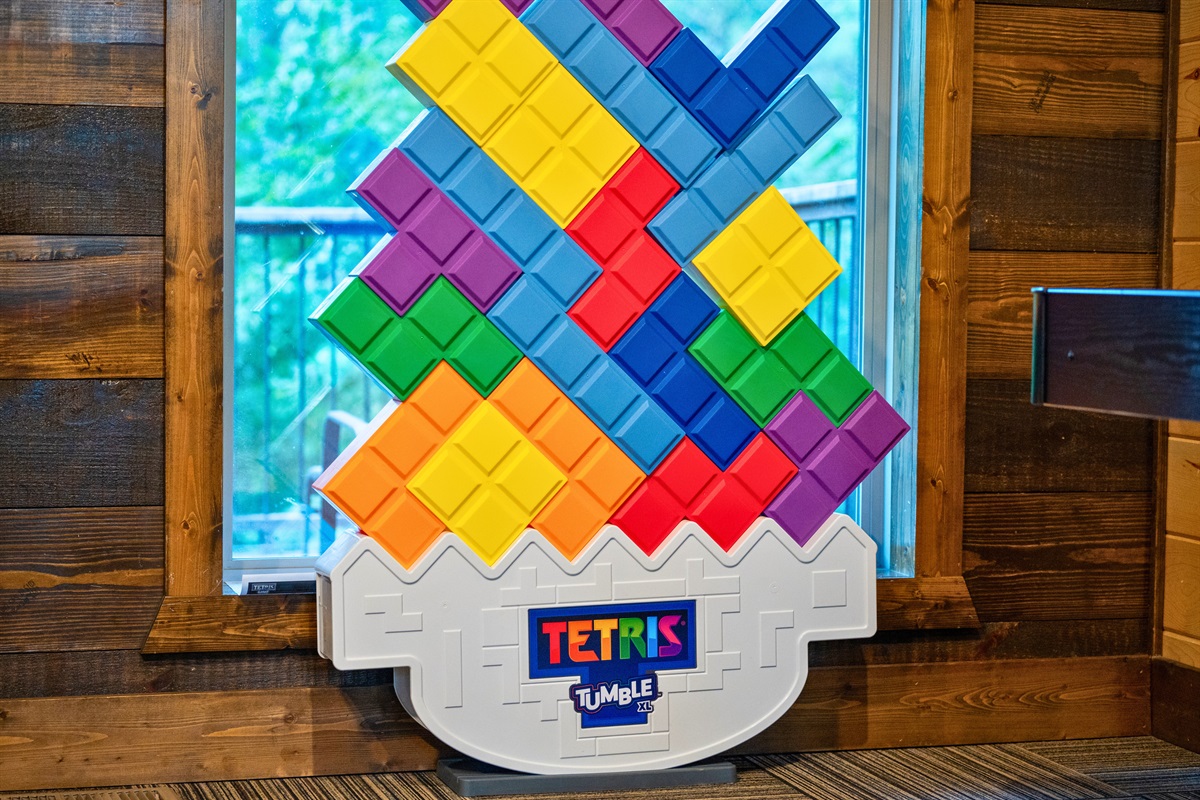 Let the games begin with Tetris tower—a colorful and fun addition to the loft game room that’s great for kids and adults alike.