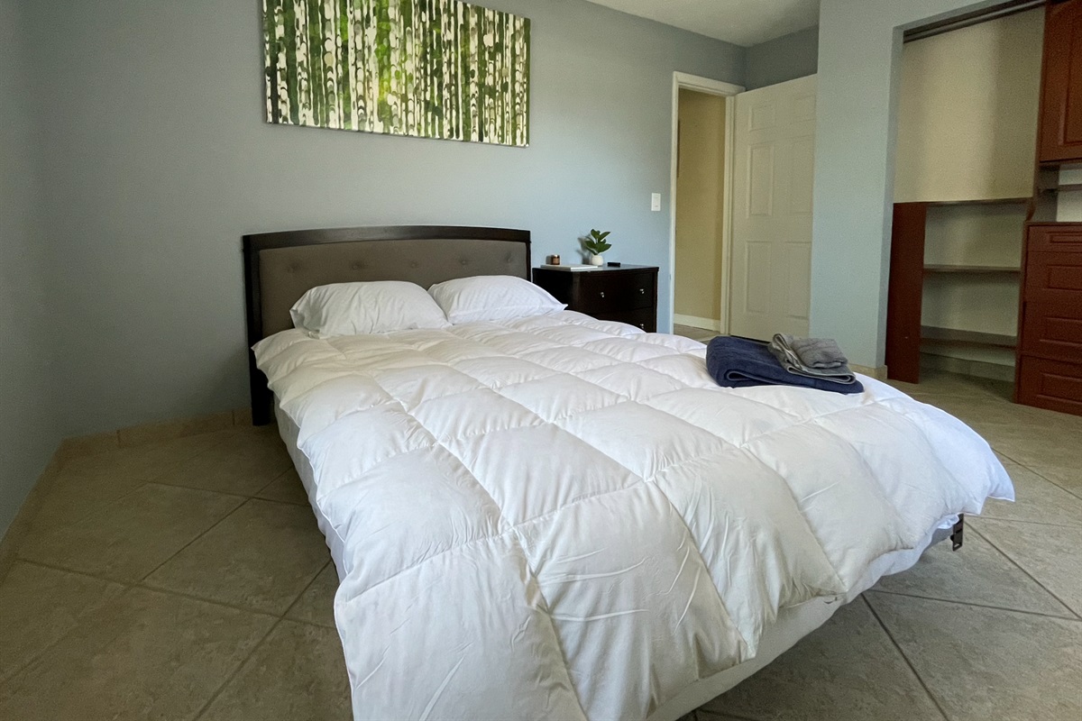 The third bedroom is located in the front of the house next to the restroom in the hallway immediately next door.
