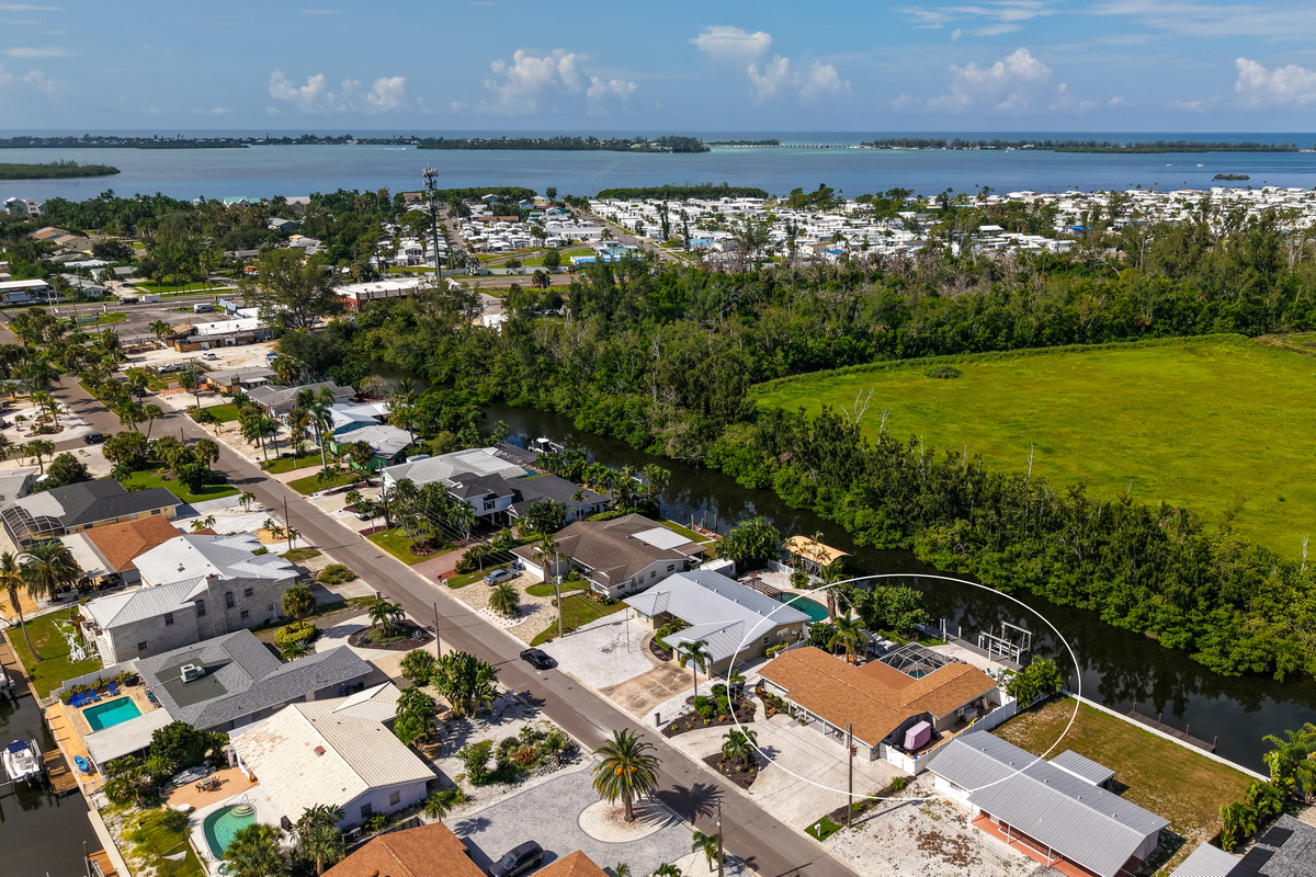 Canal views and private backyard! No neighbors across the way! 