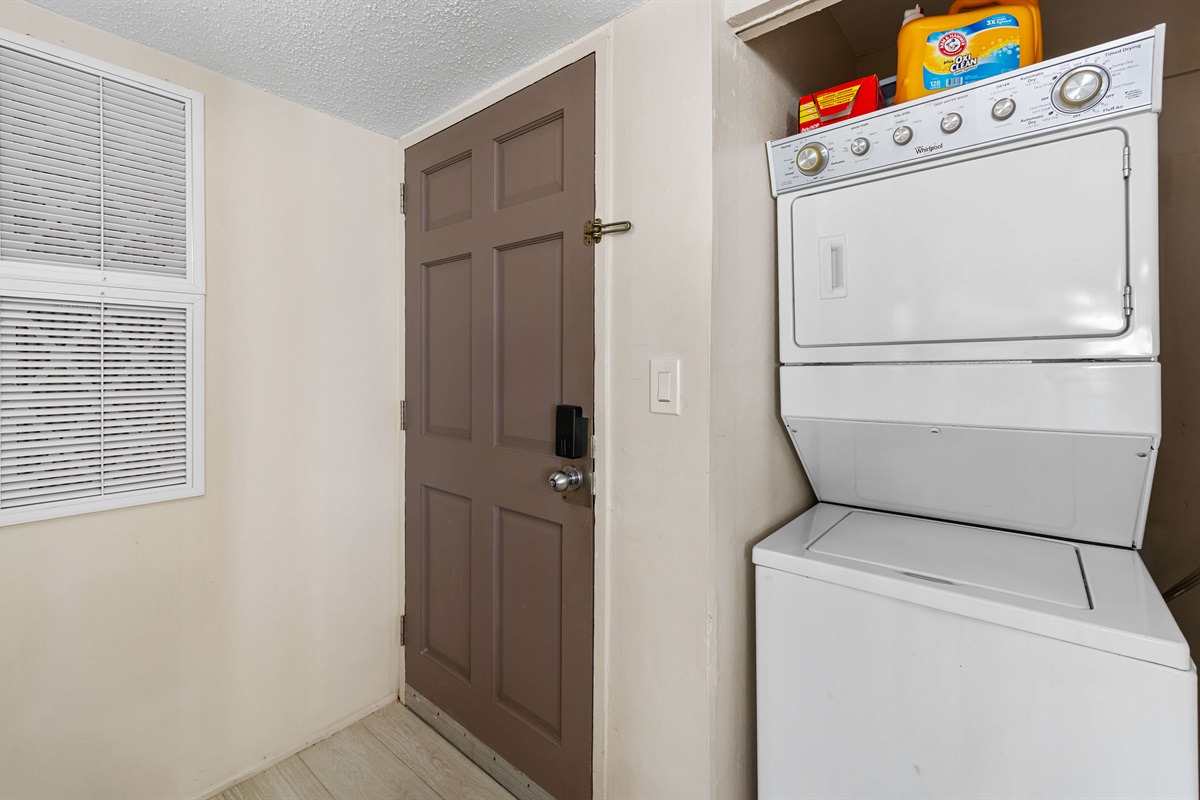In-unit washer and dryer for added convenience during your stay.