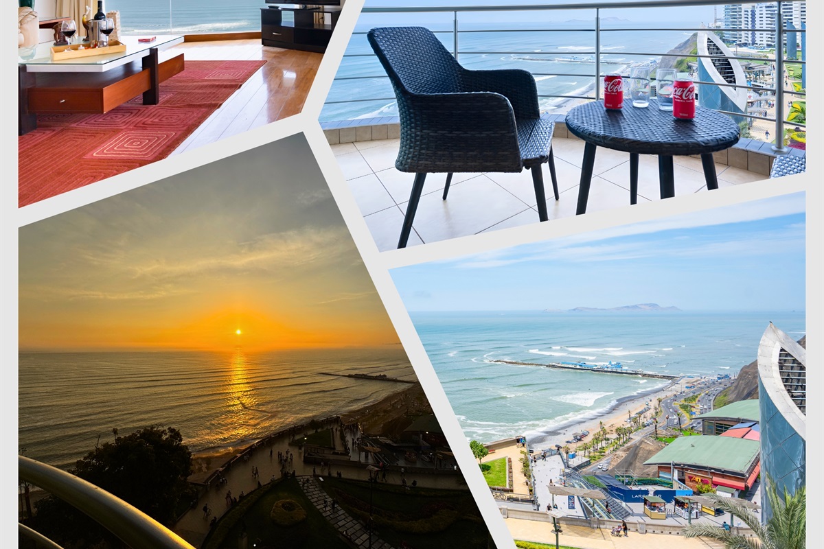 Experience Miraflores like never before. This stunning corner unit offers a rare architectural layout where the Pacific Ocean is your constant backdrop from the living room, the kitchen, and the main bedrooms.