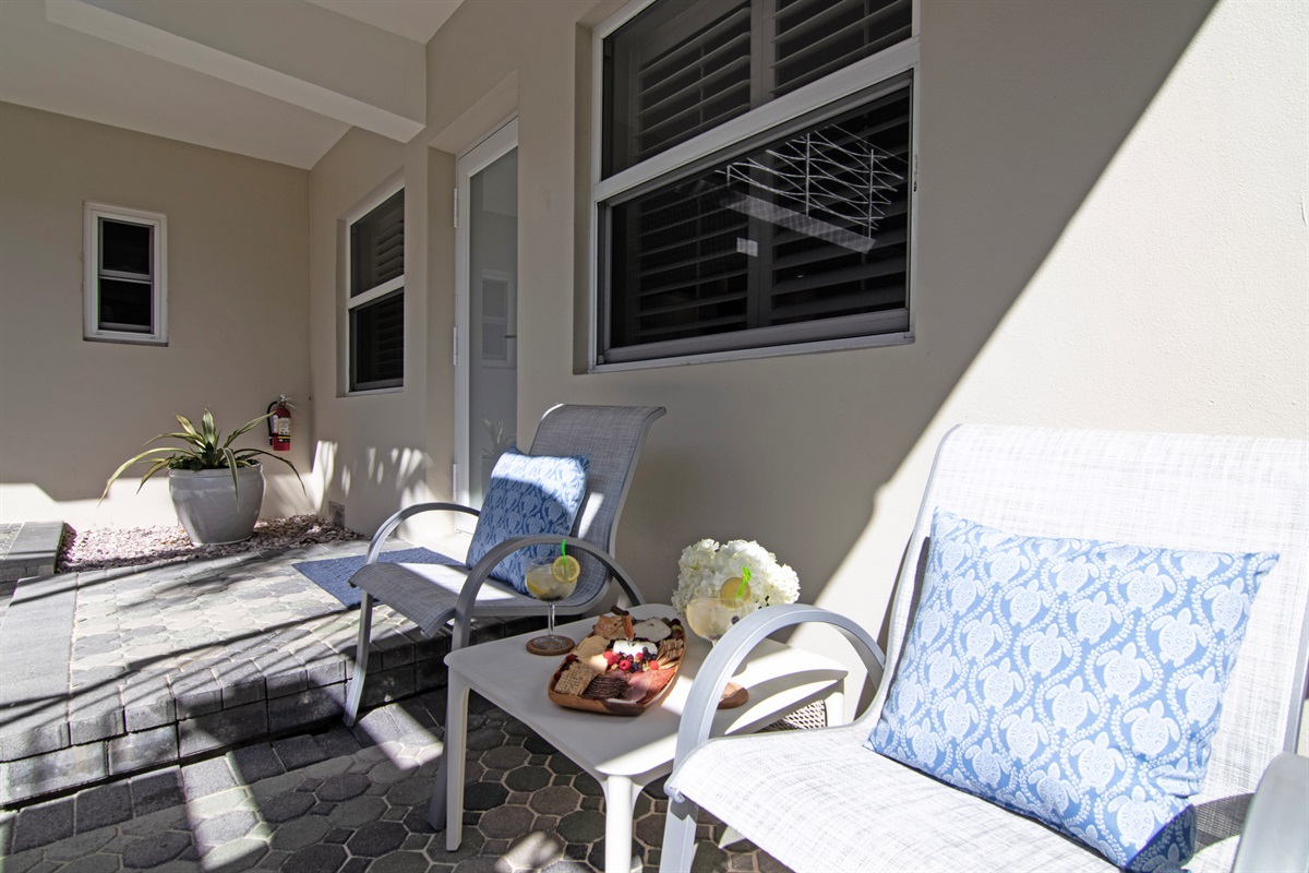 Take in the salt air, enjoy your morning coffee or afternoon cocktail