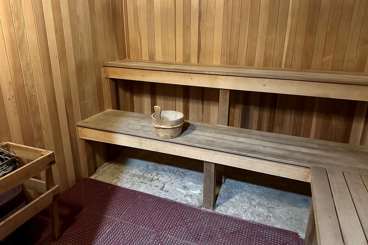 The Sauna is located by the Exercise Room on the ground floor of Soaring Eagle.