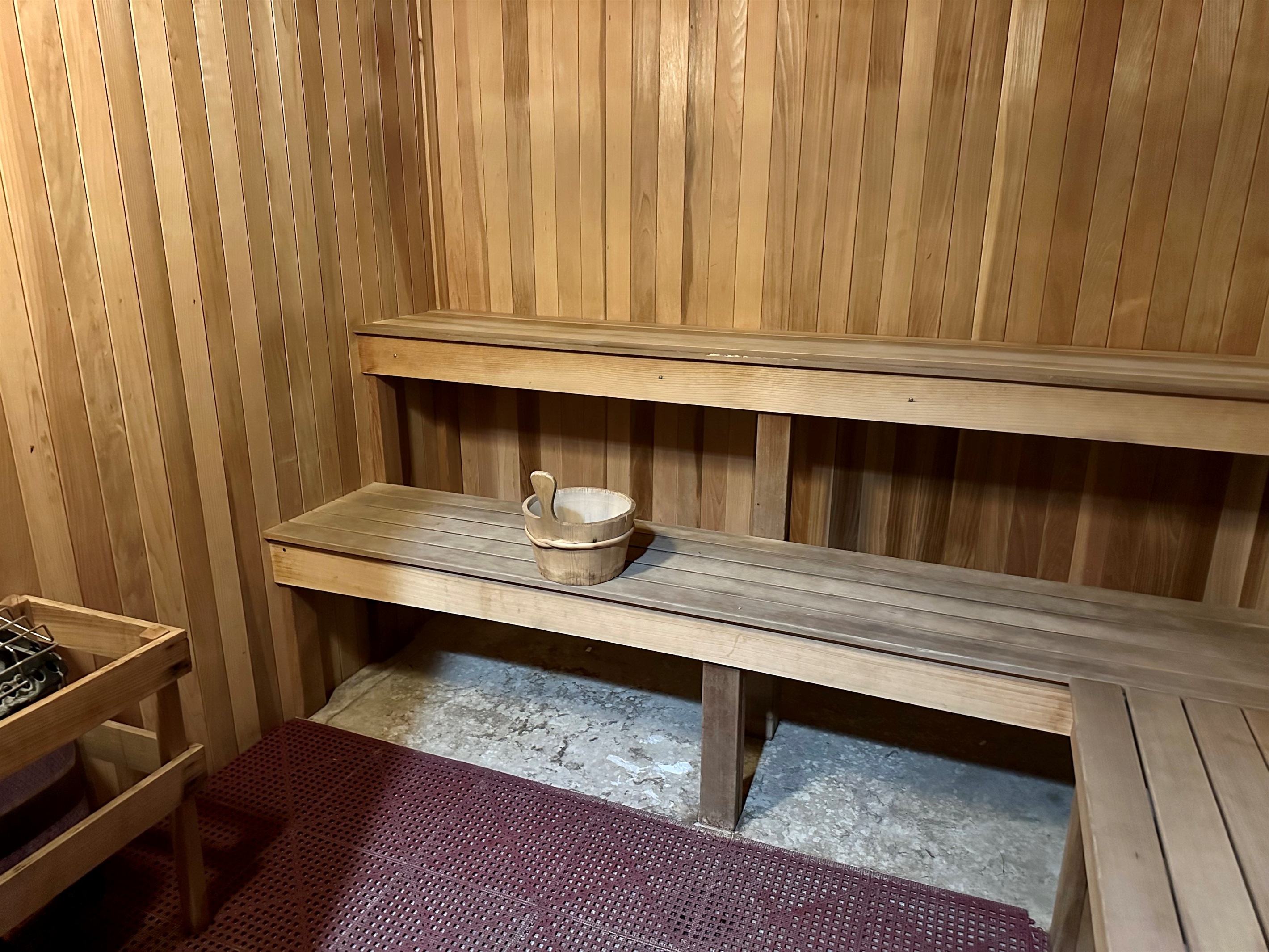 The Sauna is located by the Exercise Room on the ground floor of Soaring Eagle.