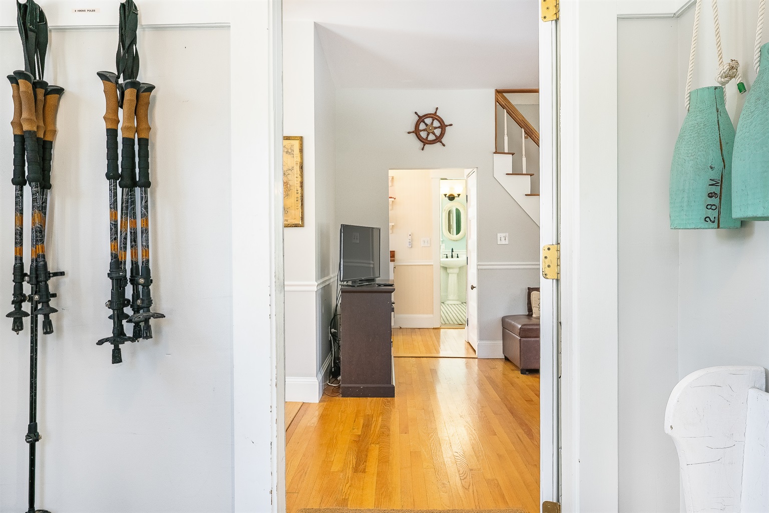 Entry to Living Room - Hiking Poles