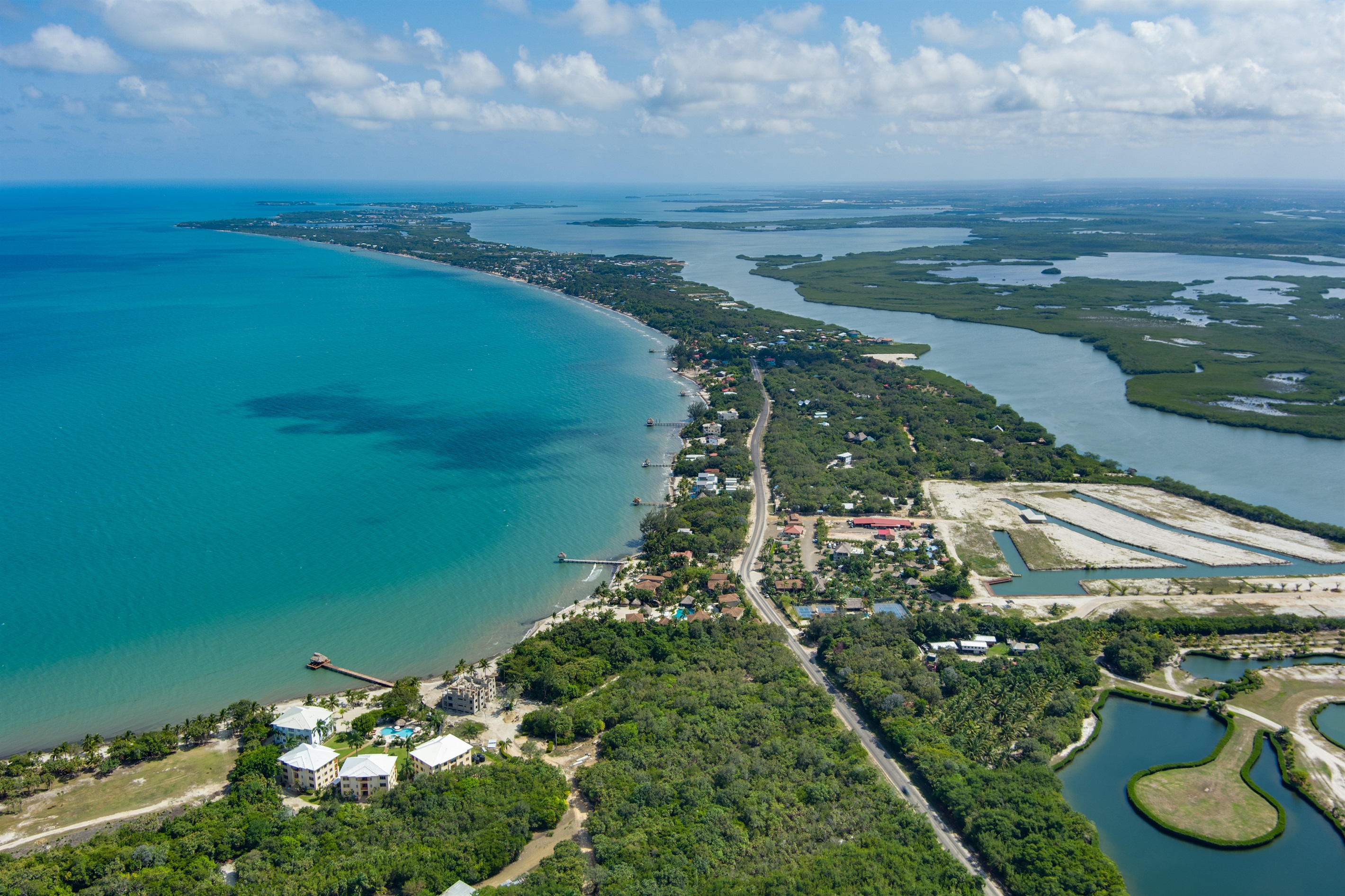 Aerial View of Villas at Cocoplum and Placencia
