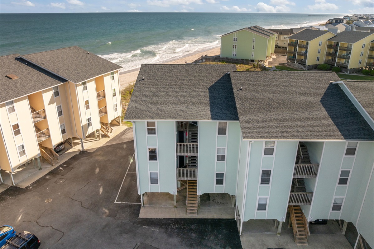Easy access parking right by your building with the ocean just beyond