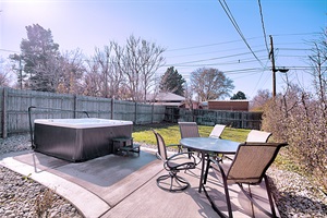 Escape to your own backyard oasis. Whether soaking in the hot tub or lounging in style, every moment is a breath of fresh air. 🌿🛁 #BackyardBliss #OutdoorEscape