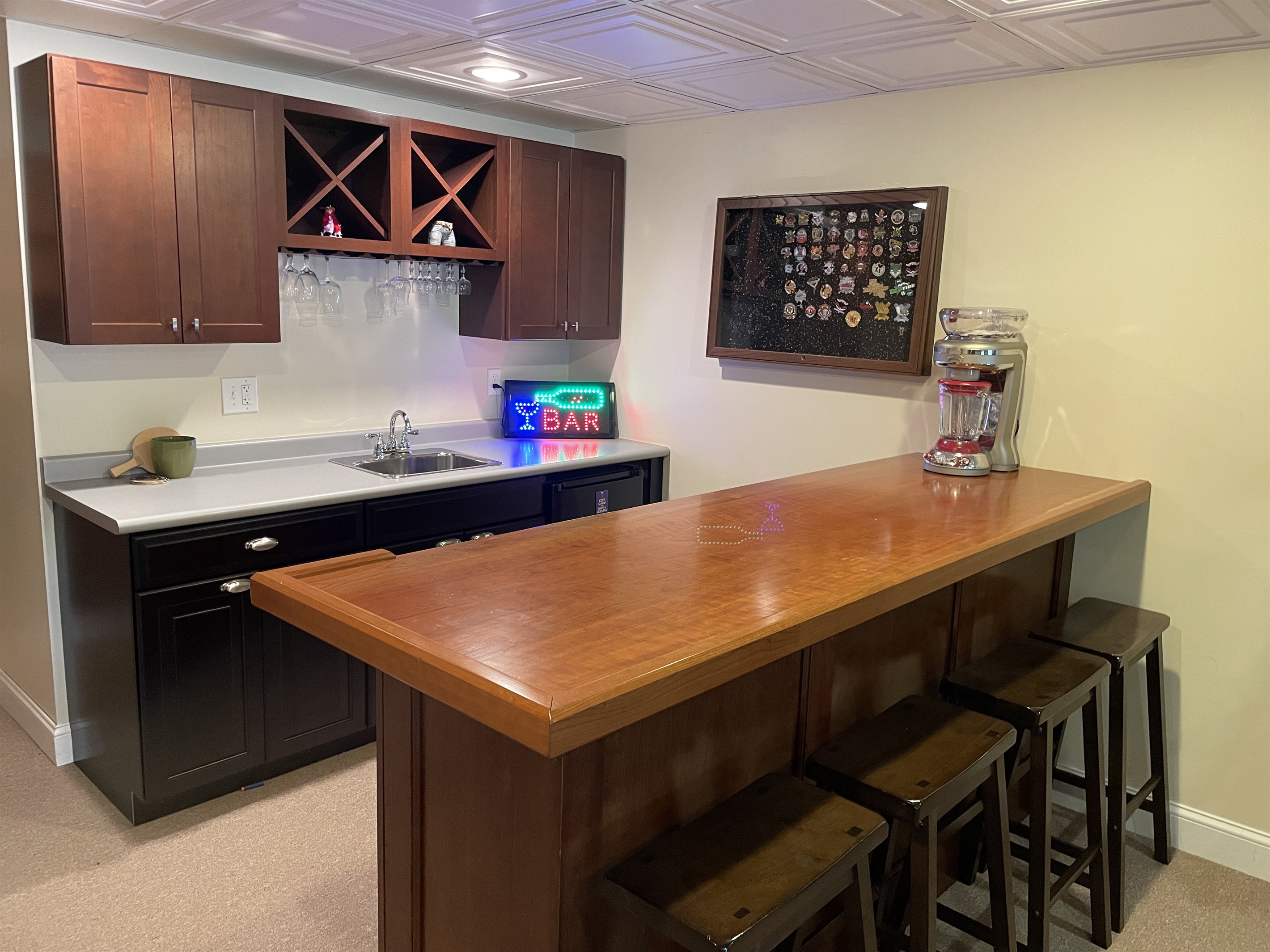 Lower level bar
