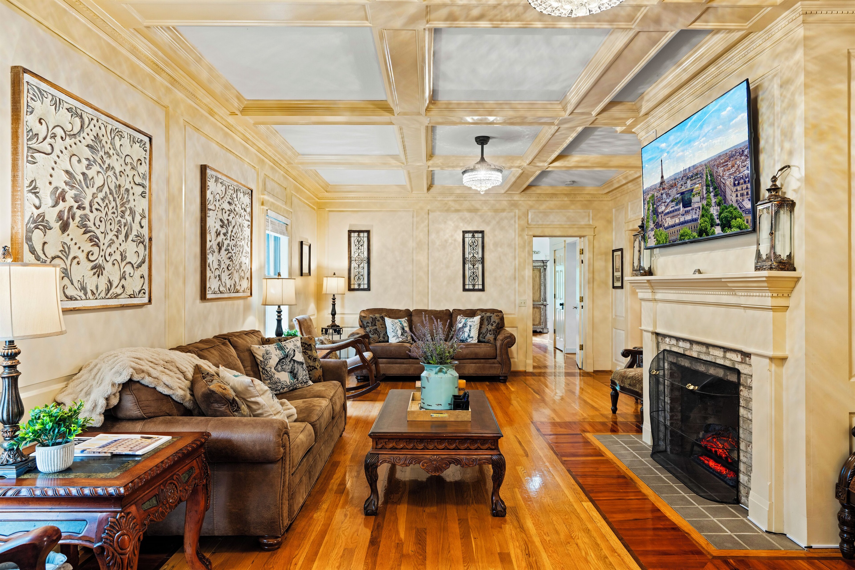 Living room with French inspired decor
