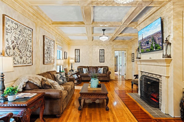 Living room with French inspired decor
